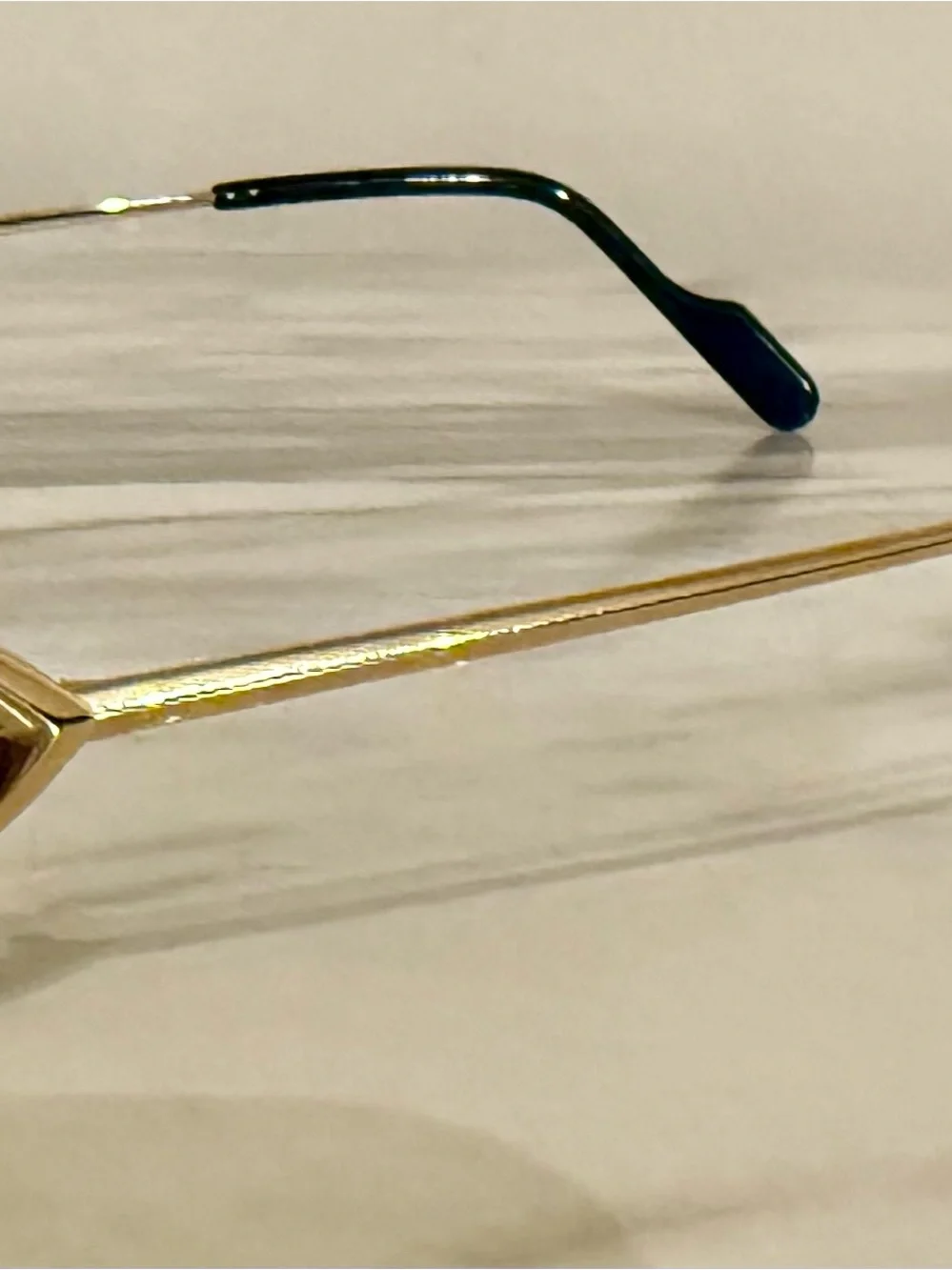 Cartier Rimless Sunglasses in Gold with Brown Tinted Lenses